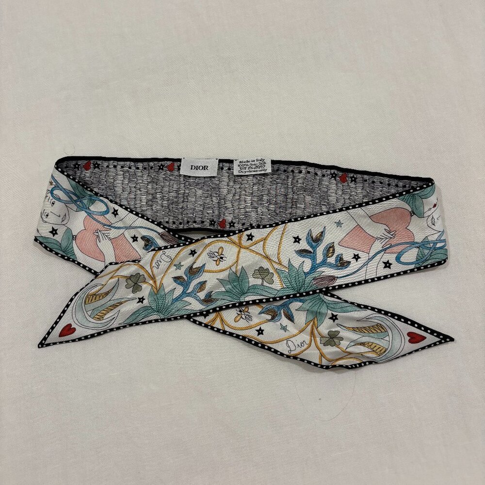 DIOR Lovers Tarot off-white Mitzah scarf